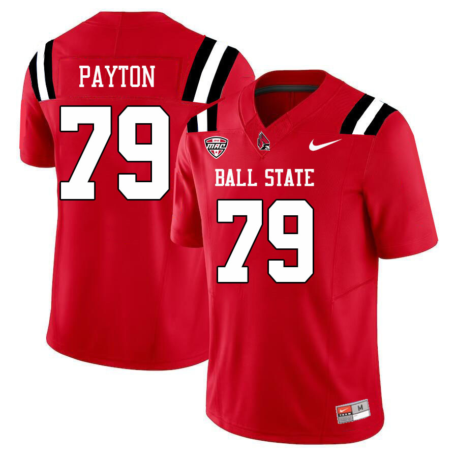 Ball State Cardinals #79 Austin Payton College Football Jerseys Stitched Sale-Cardinal